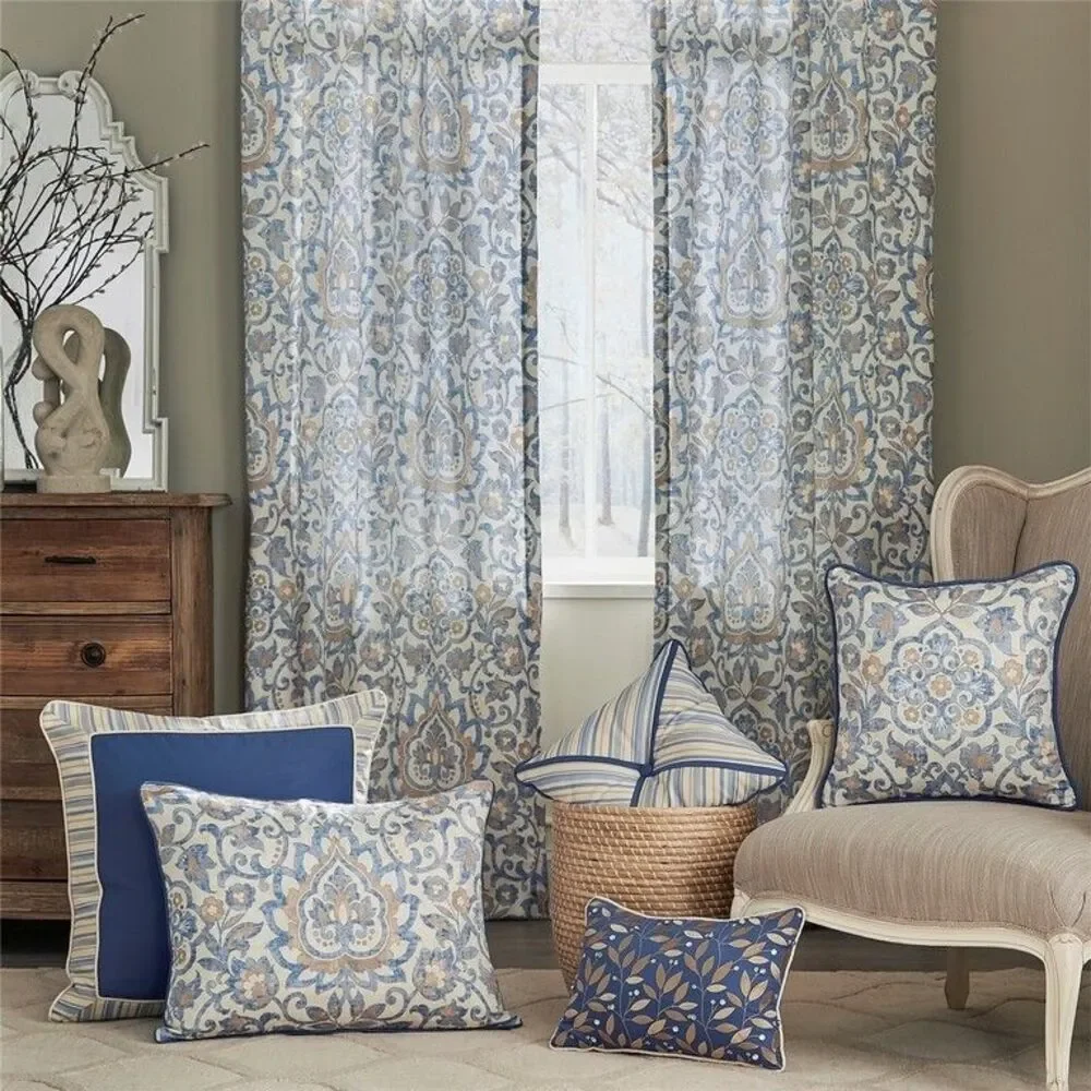 Croscill Janine Euro Pillow Shams 26x26 Square Euro Beach House Set of 2